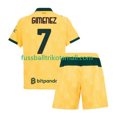 Fußballtrikots AC Mailand Santiago Gimenez 7 Kinder 2025-2026 Kurzarm 3rd trikot kaufen